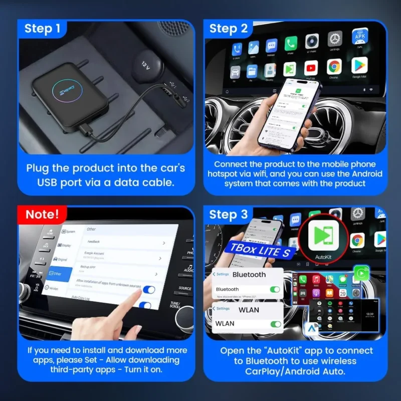 ⁦דונגל אנדרואיד מלא לרכב carlinkit tbox lite⁩ – תמונה ⁦5⁩