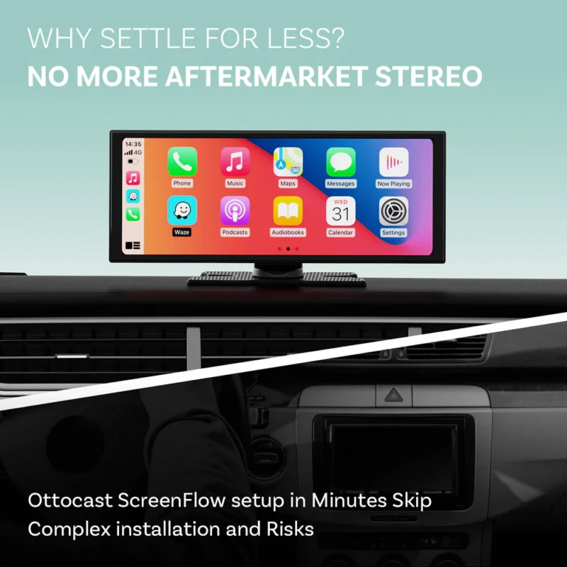 ⁦מסך מולטימדיה אנדרואיד 13 נייד לרכב ottocast screenFlow⁩ – תמונה ⁦3⁩