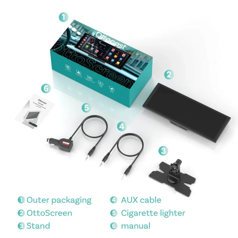 ⁦מסך מולטימדיה אנדרואיד 13 נייד לרכב ottocast screenFlow⁩ – תמונה ⁦6⁩