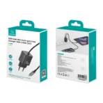 מטען קיר עם כבל מובנה USAMS CC264 GaN Mini – תמונה 5
