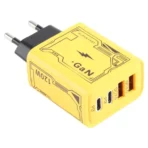 מטען קיר רב עוצמה KO-72 GaN 120W עם 4 יציאות USB ו-Type-C – תמונה 4