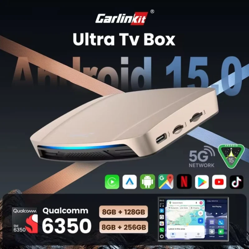 דונגל ai box אנדרואיד 15 carlinkit tbox ultra 8+256gb