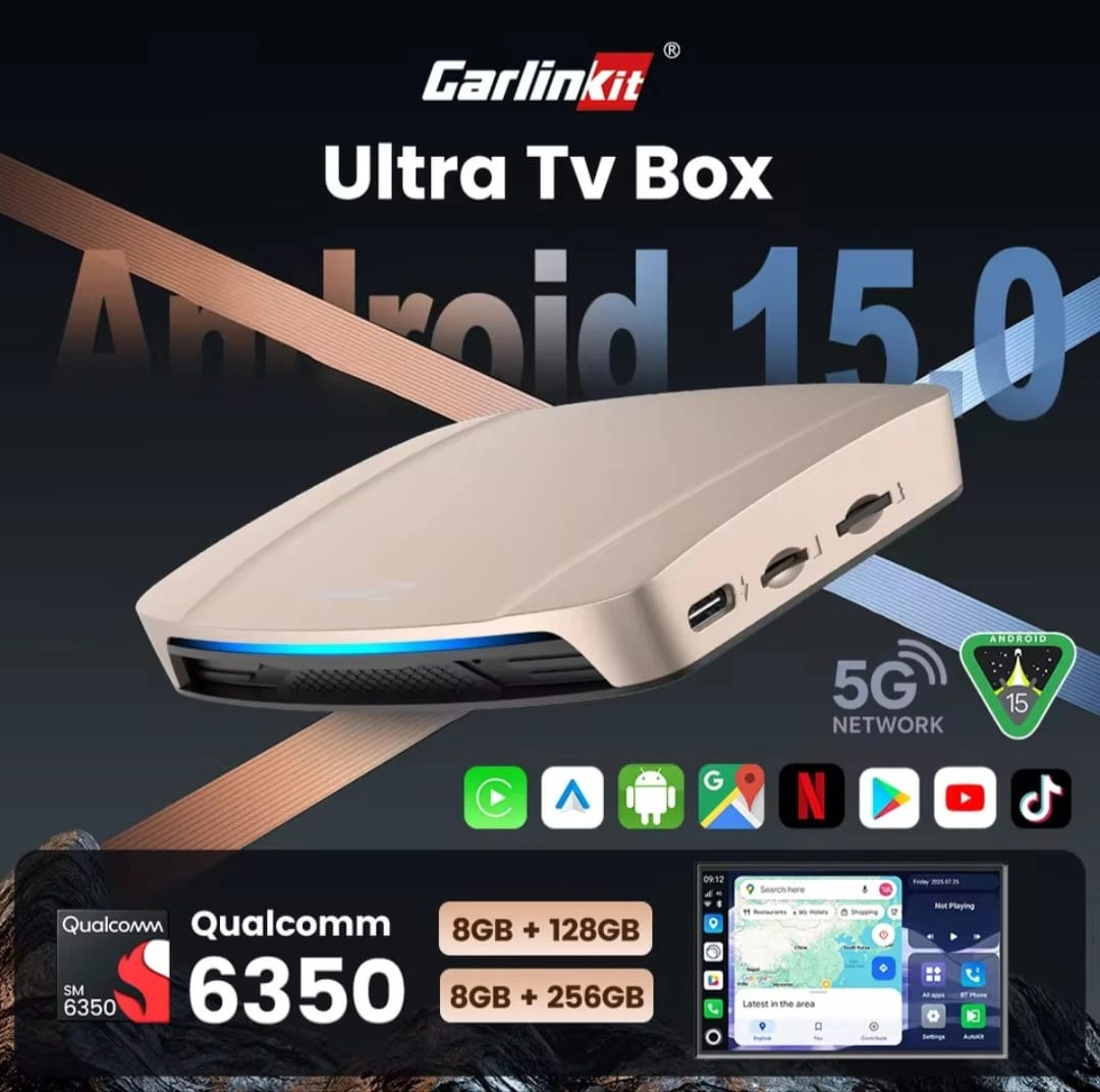 WhatsApp Image 2025-10-24 at 14.09.17 דונגל ai box אנדרואיד 15 carlinkit tbox ultra 8+256gb – תמונה 1