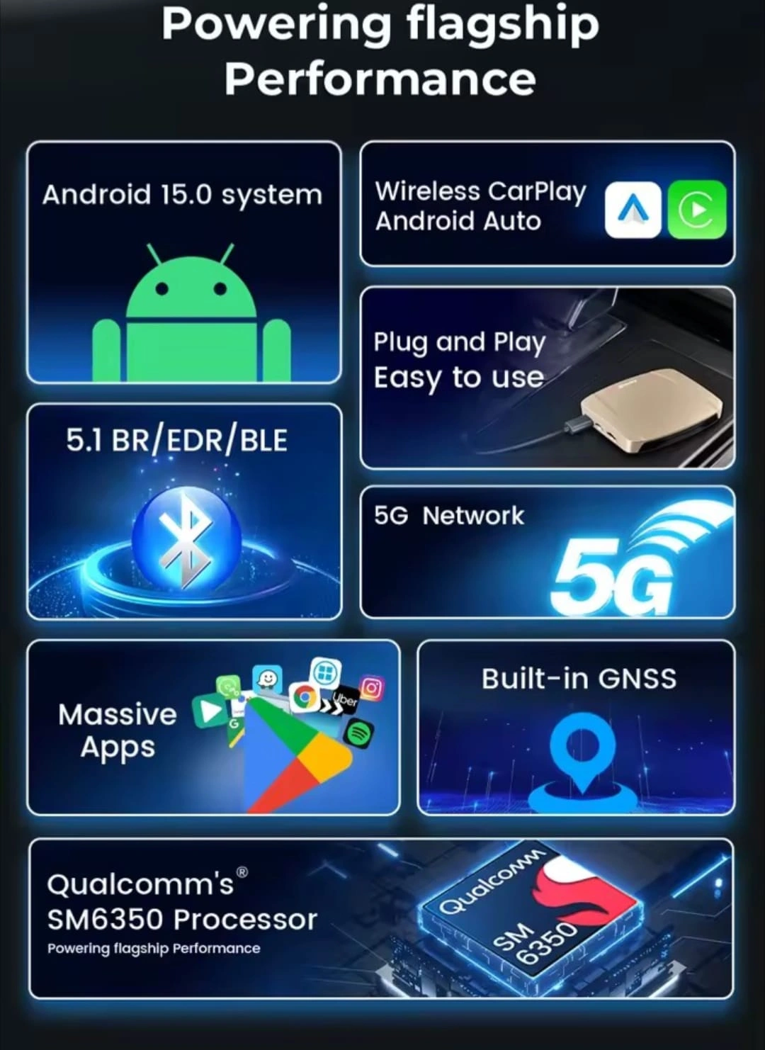 WhatsApp Image 2025-10-24 at 14.09.19 (2) דונגל ai box אנדרואיד 15 carlinkit tbox ultra 8+256gb – תמונה 7