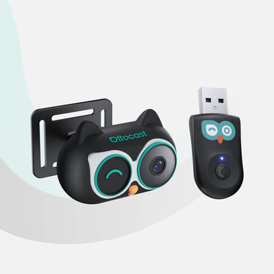 דונגל carplay אלחוטי עם מצלמת תינוק ottocast cabin care