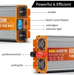 ⁦ממיר מתח HOULI 7000W לרכב 12V ל 220V סינוס טהור⁩ – תמונה ⁦4⁩